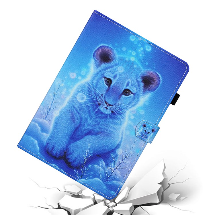 Pattern Printing Card Spans Stand Flip Cuero Para Ipad 10.2 (2021)/(2020)/(2019)/Air 10.5 Pulgadas (2019)/Pro 10.5 Pulgadas (2017) - Pequeño Leon