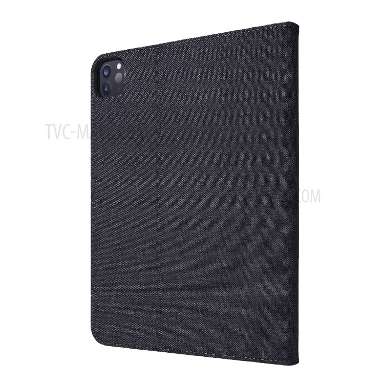 Cloth Texture Card Slots Stand Leather Cover for iPad Pro 11-inch (2020)/(2018) - Black-2