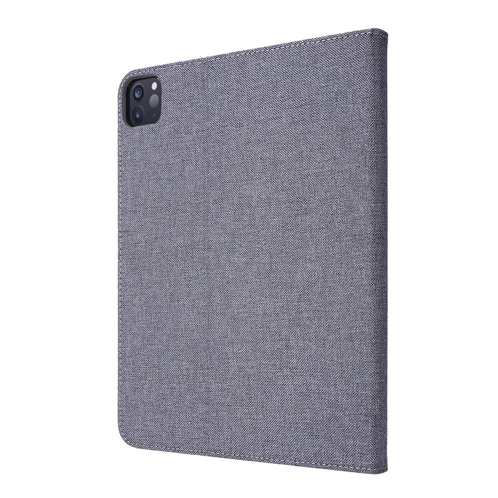 Cloth Texture Card Slots Stand Leather Cover for iPad Pro 11-inch (2020)/(2018) - Grey-4