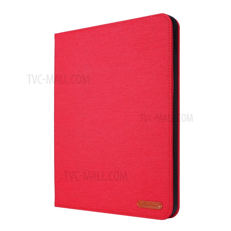 Cloth Texture Card Slots Stand Leather Cover for iPad Pro 11-inch (2020)/(2018) - Red-3