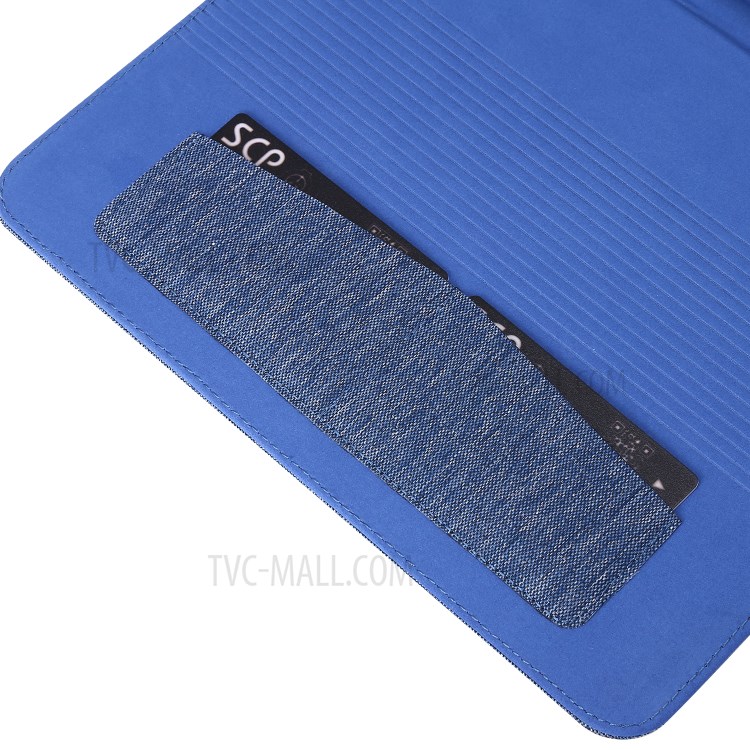 Cloth Texture Card Slots Stand Leather Cover for iPad Pro 11-inch (2020)/(2018) - Blue-4