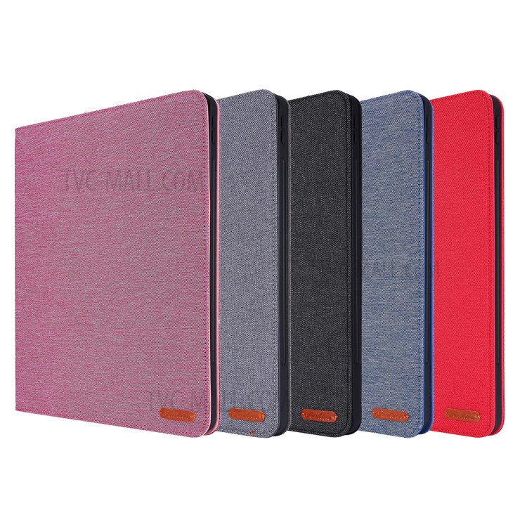 Cloth Texture Card Slots Stand Leather Cover for iPad Pro 12.9 (2022) / (2021) / (2020) / (2018) - Red-6