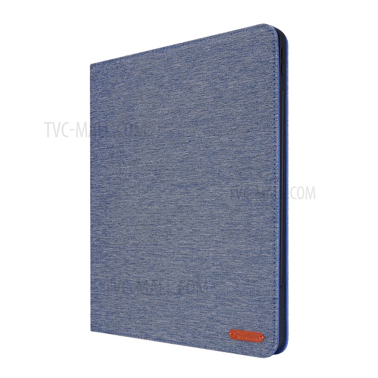 Cloth Texture Card Slots Stand Leather Cover for iPad Pro 12.9-inch (2020)/(2018) - Blue-4