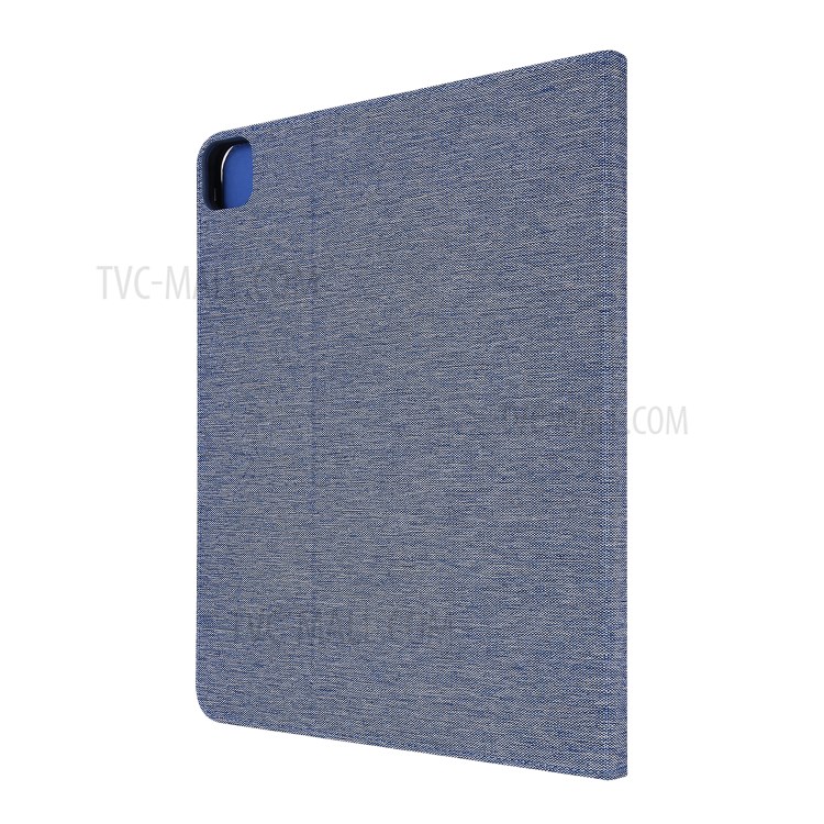 Cloth Texture Card Slots Stand Leather Cover for iPad Pro 12.9-inch (2020)/(2018) - Blue-5