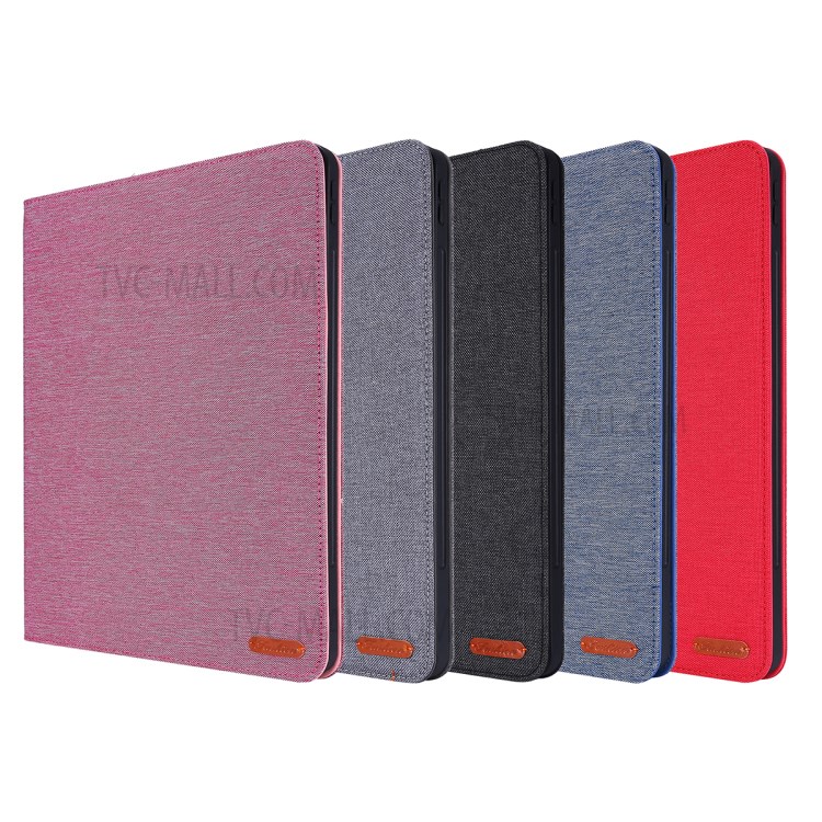 Cloth Texture Card Slots Stand Leather Cover for iPad Pro 12.9-inch (2020)/(2018) - Blue-6