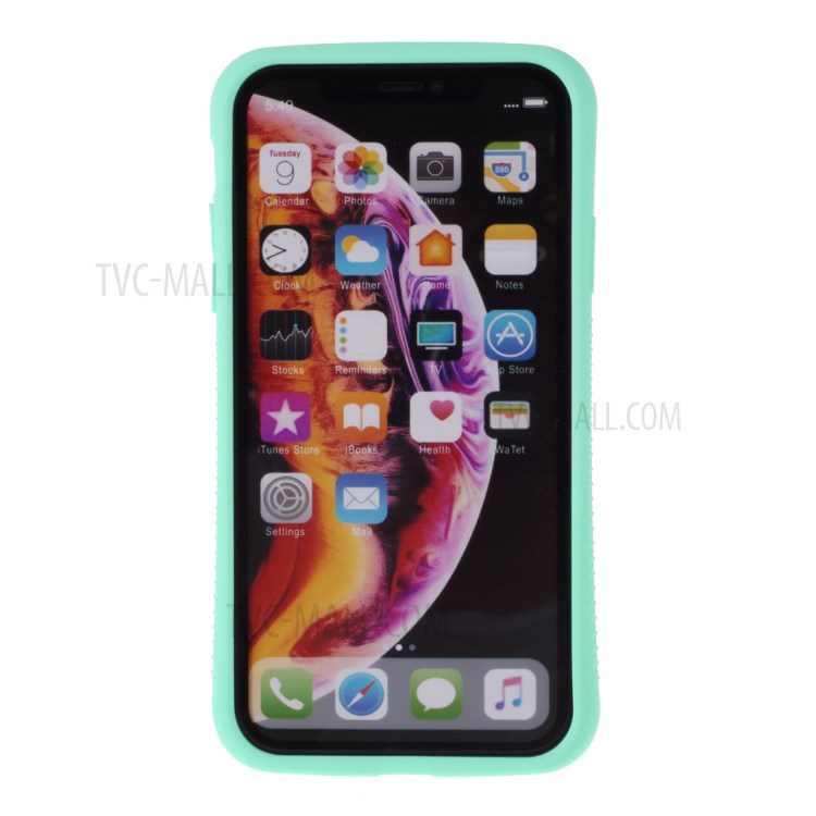 IFACE MALL Macaron Series PC + TPU Hybrid Case for iPhone XR 6.1 inch - Pink/Green-8