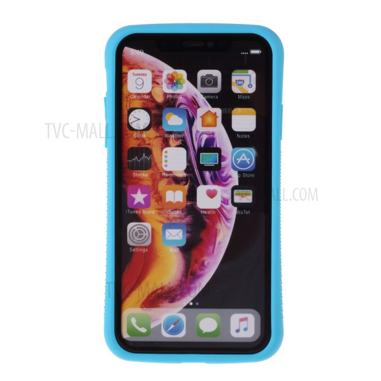 IFACE MALL Macaron Series PC + TPU Hybrid Case for iPhone XR 6.1 inch - Yellow/Blue-3
