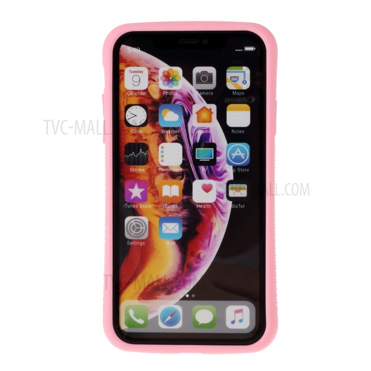 IFACE MALL Macaron Series PC + TPU Hybrid Case for iPhone XR 6.1 inch - Blue/Pink-3