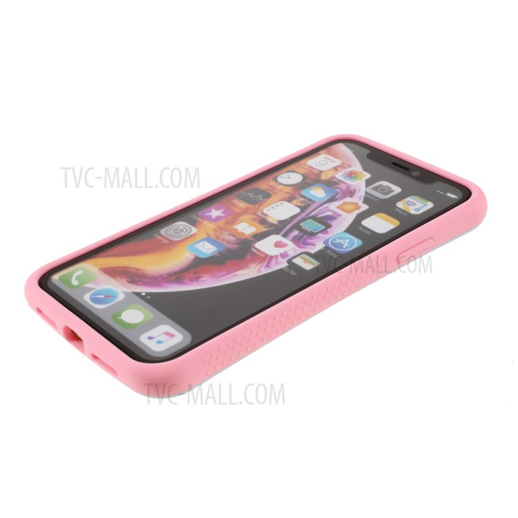 IFACE MALL Macaron Series PC + TPU Hybrid Case for iPhone XR 6.1 inch - Blue/Pink-5