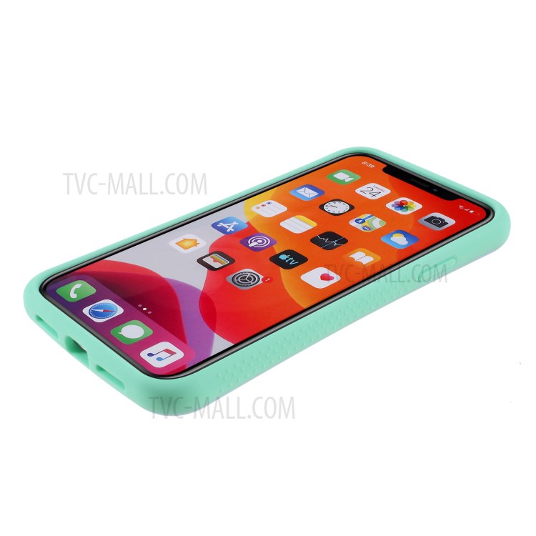 IFACE MALL Macaron Series PC + TPU Hybrid Cover for iPhone 11 6.1 inch - Blue/Green-7