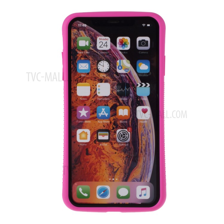 IFACE MALL Macaron Series PC + TPU Hybrid Shell for iPhone X/XS 5.8 inch - Yellow/Rose-3