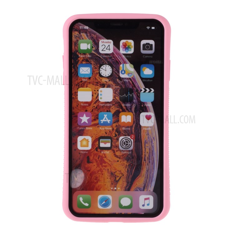 IFACE MALL Macaron Series PC + TPU Hybrid Phone Cover for iPhone XS Max 6.5 inch - Green/Pink-3