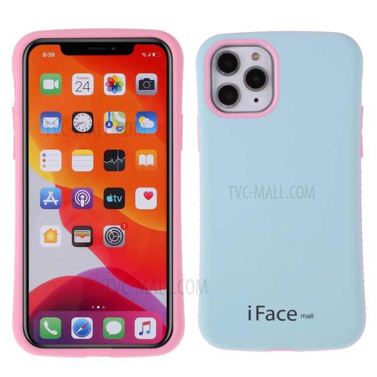 IFACE MALL Macaron Series PC + TPU Hybrid Phone Shell for iPhone 11 Pro 5.8 inch - Blue/Pink-1