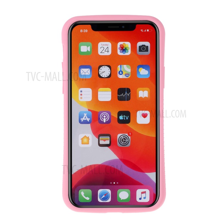 IFACE MALL Macaron Series PC + TPU Hybrid Phone Shell for iPhone 11 Pro 5.8 inch - Green/Pink-3