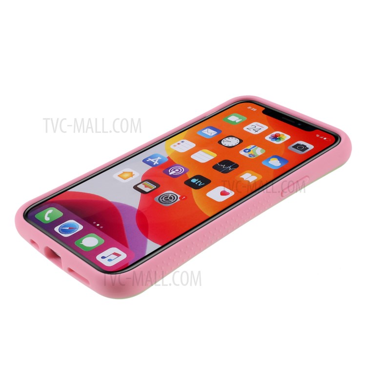 IFACE MALL Macaron Series PC + TPU Hybrid Phone Shell for iPhone 11 Pro 5.8 inch - Green/Pink-5