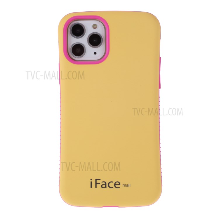 IFACE MALL Macaron Series PC + TPU Hybrid Phone Shell for iPhone 11 Pro 5.8 inch - Yellow/Rose-1