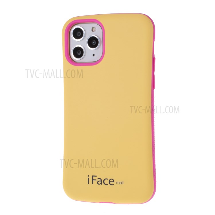 IFACE MALL Macaron Series PC + TPU Hybrid Phone Shell for iPhone 11 Pro 5.8 inch - Yellow/Rose-2