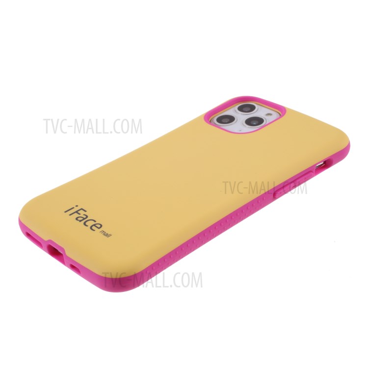 IFACE MALL Macaron Series PC + TPU Hybrid Phone Shell for iPhone 11 Pro 5.8 inch - Yellow/Rose-4