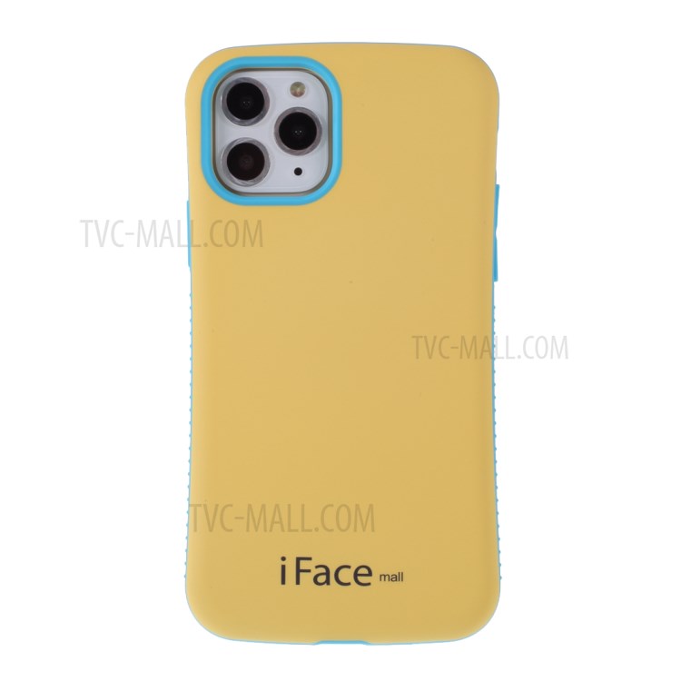 IFACE MALL Macaron Series PC + TPU Hybrid Phone Shell for iPhone 11 Pro 5.8 inch - Yellow/Blue-1