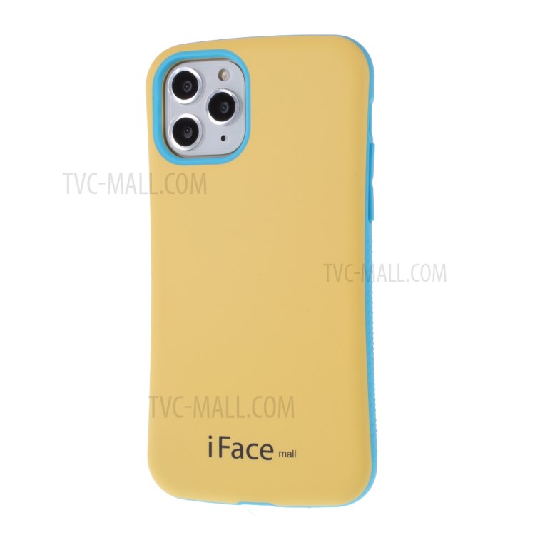 IFACE MALL Macaron Series PC + TPU Hybrid Phone Shell for iPhone 11 Pro 5.8 inch - Yellow/Blue-2