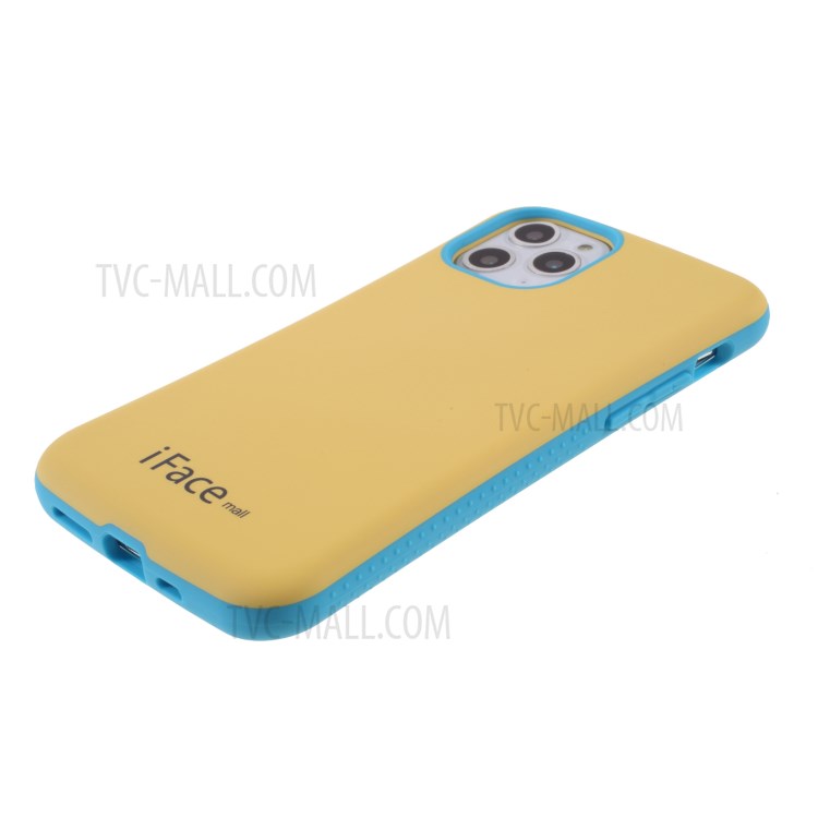 IFACE MALL Macaron Series PC + TPU Hybrid Phone Shell for iPhone 11 Pro 5.8 inch - Yellow/Blue-4