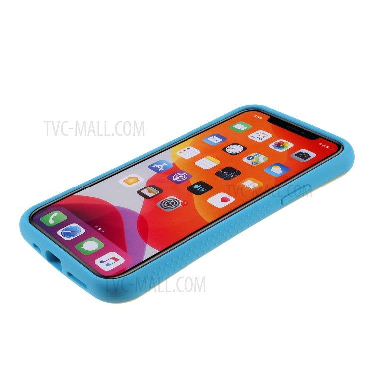 IFACE MALL Macaron Series PC + TPU Hybrid Phone Shell for iPhone 11 Pro 5.8 inch - Yellow/Blue-5