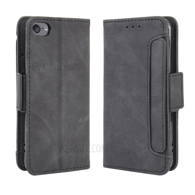 Wallet Leather Phone Case with Multiple Card Slots for Apple iPod Touch 5/Touch 6/Touch 7 - Black-2