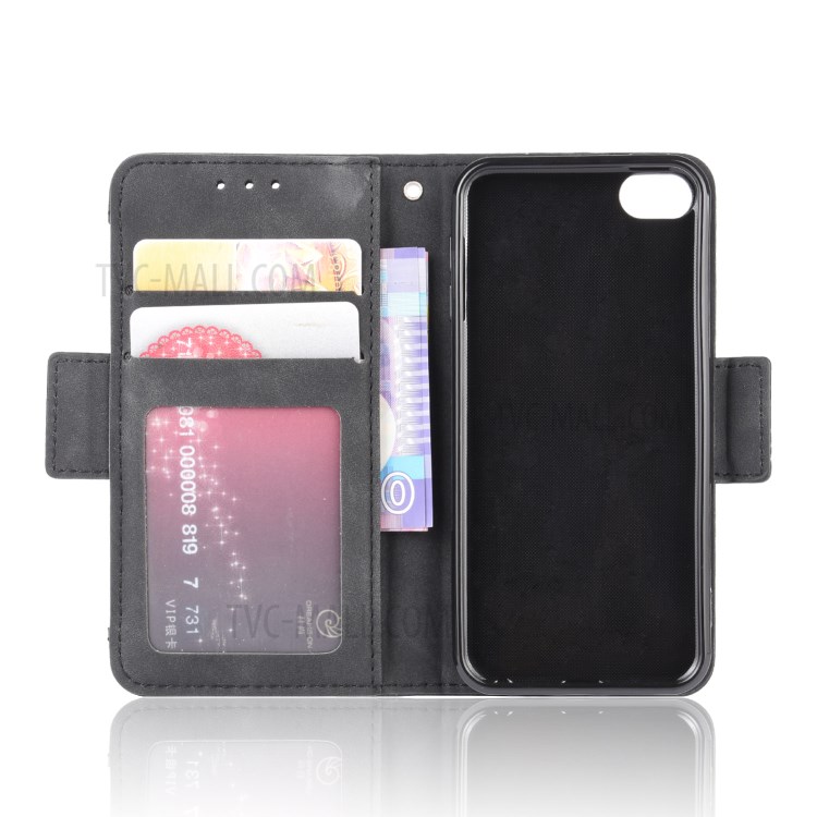 Wallet Leather Phone Case with Multiple Card Slots for Apple iPod Touch 5/Touch 6/Touch 7 - Black-5