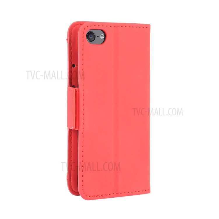 Wallet Leather Phone Case with Multiple Card Slots for Apple iPod Touch 5/Touch 6/Touch 7 - Red-8