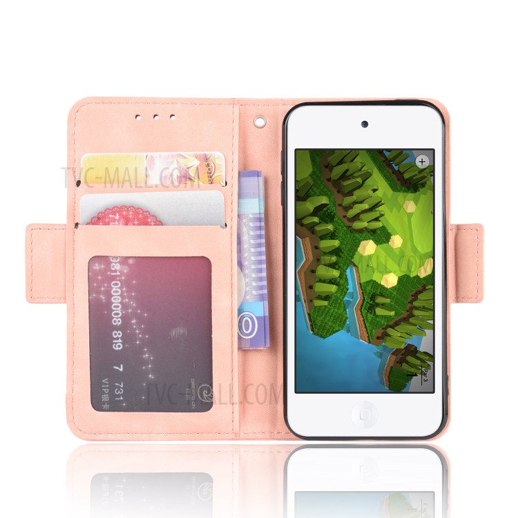 Wallet Leather Phone Case with Multiple Card Slots for Apple iPod Touch 5/Touch 6/Touch 7 - Rose Gold-5