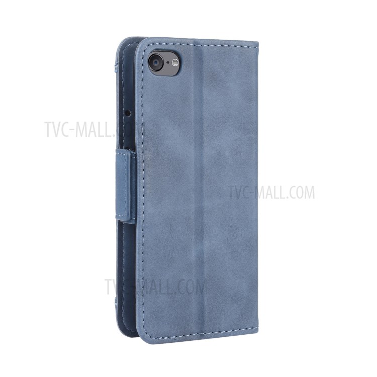 Wallet Leather Phone Case with Multiple Card Slots for Apple iPod Touch 5/Touch 6/Touch 7 - Blue-7