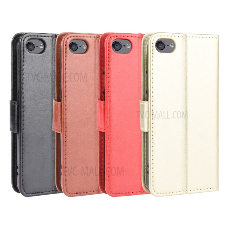 Crazy Horse Texture Wallet Stand Leather Phone Case for Apple iPod Touch 5/Touch 6/Touch 7 (2019) - Black-10