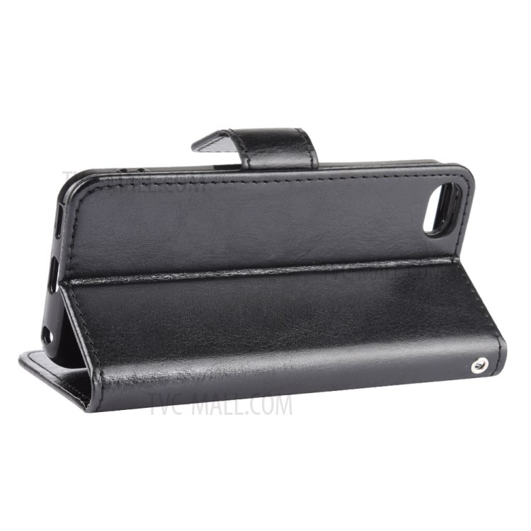 Crazy Horse Texture Wallet Stand Leather Phone Case for Apple iPod Touch 5/Touch 6/Touch 7 (2019) - Black-6