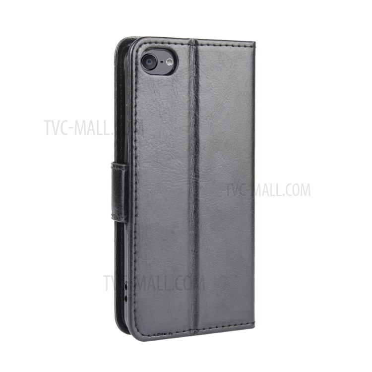 Crazy Horse Texture Wallet Stand Leather Phone Case for Apple iPod Touch 5/Touch 6/Touch 7 (2019) - Black-7