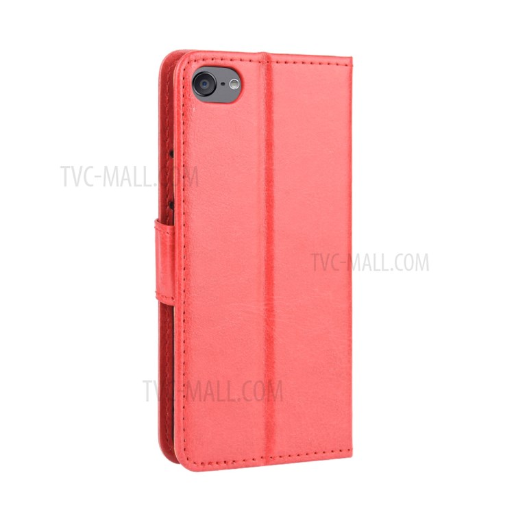 Crazy Horse Texture Wallet Stand Leather Phone Case for Apple iPod Touch 5/Touch 6/Touch 7 (2019) - Red-7