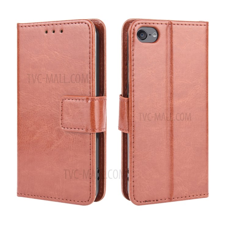 Crazy Horse Texture Wallet Stand Leather Phone Case for Apple iPod Touch 5/Touch 6/Touch 7 (2019) - Brown-2