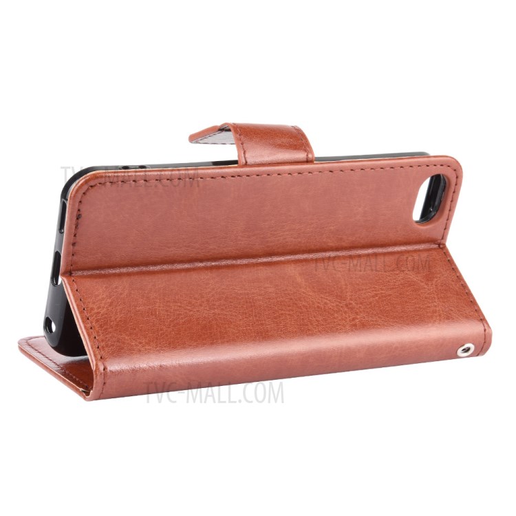 Crazy Horse Texture Wallet Stand Leather Phone Case for Apple iPod Touch 5/Touch 6/Touch 7 (2019) - Brown-6