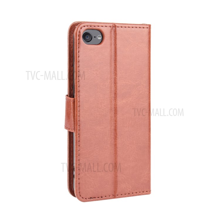 Crazy Horse Texture Wallet Stand Leather Phone Case for Apple iPod Touch 5/Touch 6/Touch 7 (2019) - Brown-7