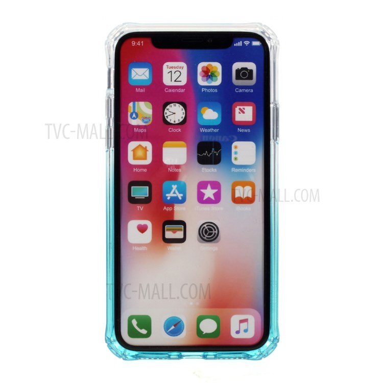 ROAR Gradient Color Shockproof TPU Protective Shell for Phone XS 5.8 inch - Blue-3
