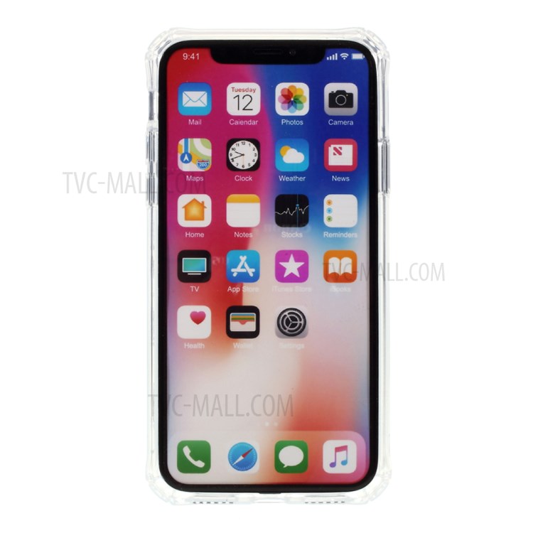 ROAR Gradient Color Shockproof TPU Protective Shell for Phone XS 5.8 inch - Transparent-3