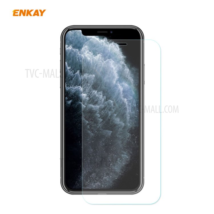 HAT PRINCE Pour IPhone 11 Pro 5,8 Pouces Enkay PC-0292 TPU Enduit Cuir Texture Tissu Série D'affaires PU + Retour Cas 0.26mm 9H Film Écran En Verre Trempé - Rose-8