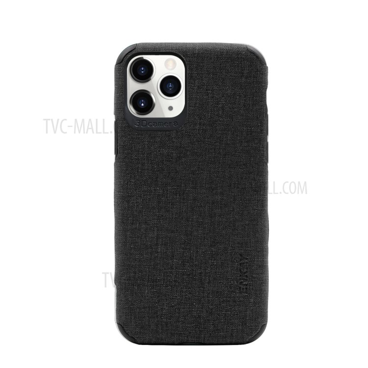 HAT PRINCE ENKAY PC-032 Business Series Cloth Texture TPU+PU Leather Phone Case for iPhone 11 Pro 5.8-inch - Black-1