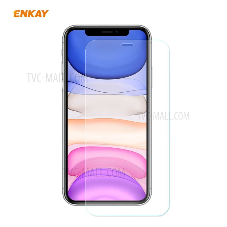 CAPPELLO PRINCE Per Pelli Enkay PC-0282 Panno Serie Di Texture Aziendale PU Iphone 11 6,1 Pollici Rivestito TPU Shell + 0.26 9H Temperato Pellicola Di Schermo Di Vetro - Rosa-8