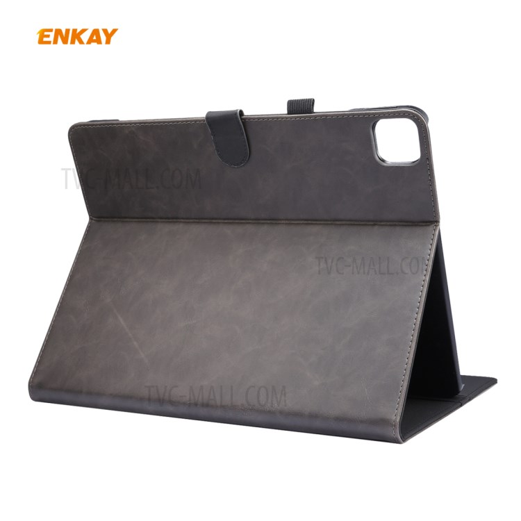 ENKAY ENK-8006 Crazy Horse Wallet Stand Smart Leather Cover for iPad Pro 11-inch (2020)/(2018) - Grey-2