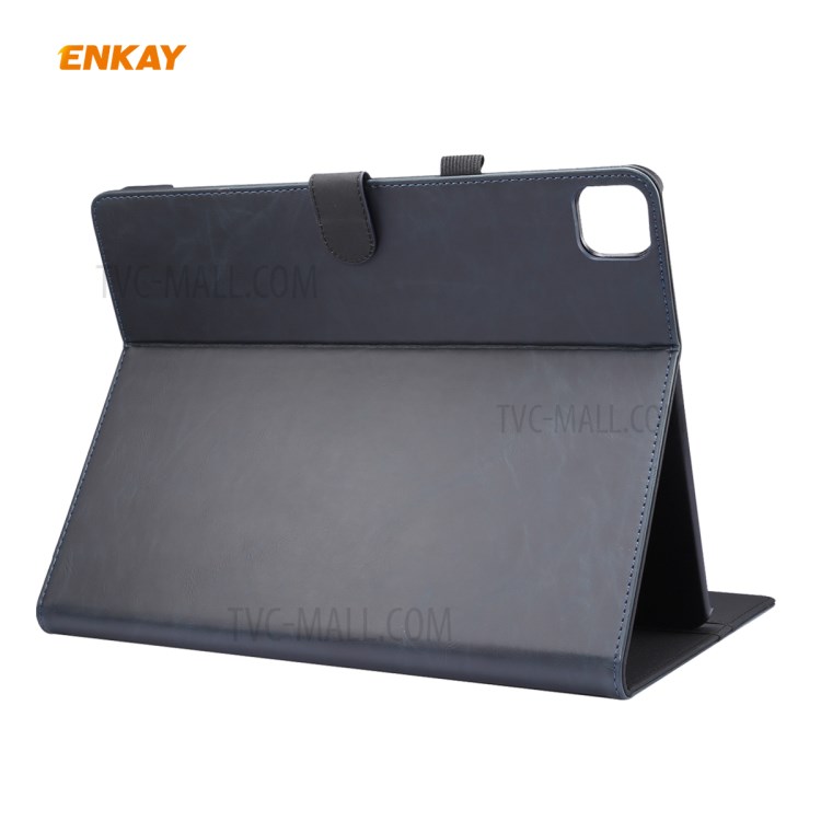 ENKAY ENK-8006 Crazy Horse Wallet Stand Smart Leather Cover for iPad Pro 11-inch (2020)/(2018) - Dark Blue-2