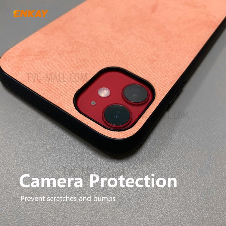 HAT PRINCE Enkay Tissu Série D'affaires PC-028 + Texture TPU PU Cas De Téléphone En Cuir Pour IPhone 11 6.1 Pouces - Rose-4