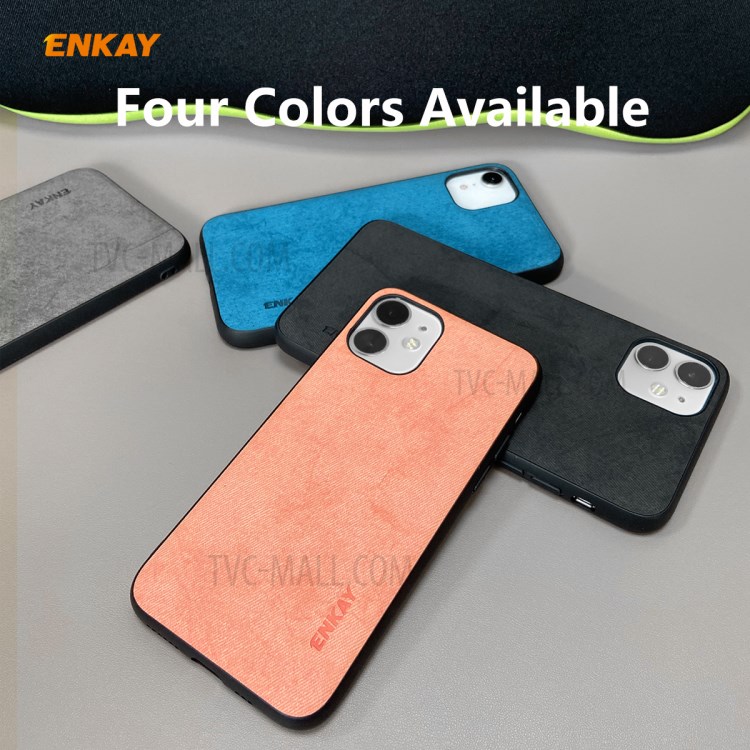 HAT PRINCE Enkay Tissu Série D'affaires PC-028 + Texture TPU PU Cas De Téléphone En Cuir Pour IPhone 11 6.1 Pouces - Rose-8