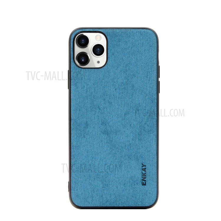 HAT PRINCE ENKAY PC-029 Business Series Cloth Texture TPU+PU Leather Phone Case for iPhone 11 Pro 5.8-inch - Blue-1