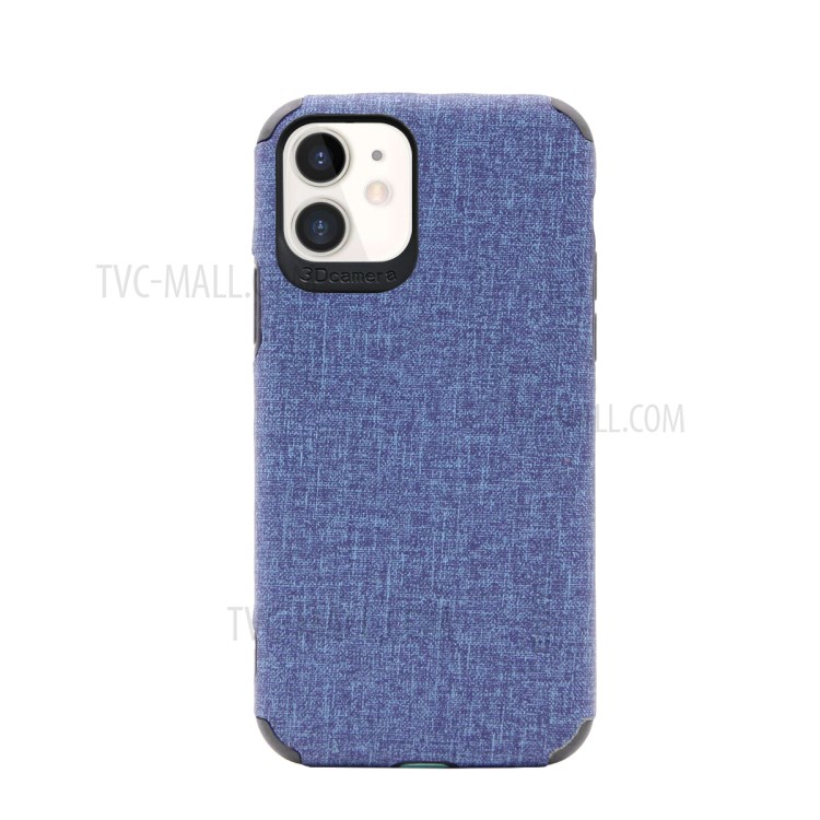 HAT PRINCE ENKAY PC-031 Business Series Cloth Texture TPU+PU Leather Phone Case for iPhone 11 6.1-inch - Blue-1