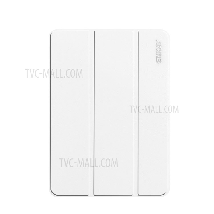 ENKAY Tri-fold Stand PU Leather Smart Tablet Cover for iPad Pro 11-inch (2020)/(2018) - White-1